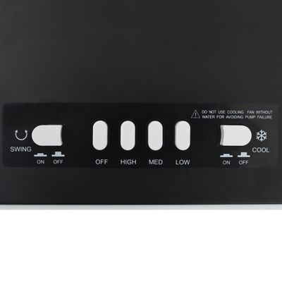 vidaXL Răcitor de aer mobil 3-în-1, alb și negru, 61x31x27 cm, 65 W