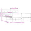 vidaXL Cadru pat fără saltea stejar fumuriu 140x200 cm lemn prelucrat
