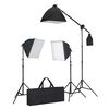vidaXL Set de iluminat: 3 lumini foto cu trepied și softbox