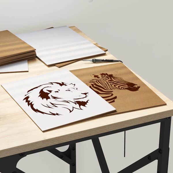 vidaXL Panouri de decor 50 pcs Alb 15 x 21 x 0.27 cm Lemn compozit