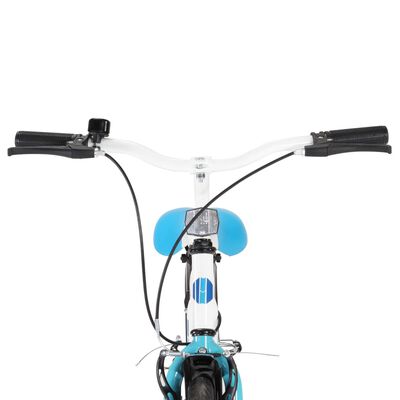 vidaXL Bicicletă pentru copii, albastru și alb, 24 inci
