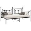 vidaXL Cadru de pat de zi Negru 107 x 203 cm Oțel