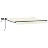 vidaXL Marchiză retractabilă manuală cu led-uri Crem 2,5 x 2 m