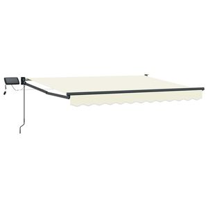 vidaXL Marchiză retractabilă manuală cu led-uri 2,5 x 2 m