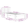 vidaXL Cadru de pat, maro miere, 100x200 cm, lemn masiv de pin