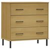 vidaXL Servantă cu 3 sertare, maro, 77x40x79,5 cm, lemn masiv OSLO