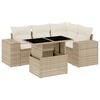 vidaXL Set canapele de grădină cu perne, 5 piese, bej, poliratan