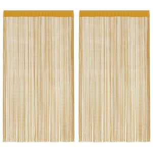 vidaXL Perdele șir 2 buc Aur 100x250 cm