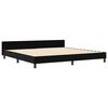 vidaXL Pat cu arcuri cu headboard Negru 200 x 200 cm Catifea
