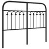 vidaXL Tăblie de pat de schimb metalică, negru, 120 cm