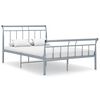 vidaXL Cadru de pat, gri, 120x200 cm, metal