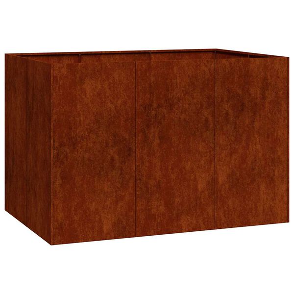 vidaXL Jardinieră Rusty 120x80x80 cm Oțel pentru intemperii