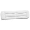 vidaXL Pernă pentru tăblie pat, Hvar, alb, 200 cm, piele artificială