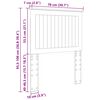 vidaXL Tăblie cap cu headboard Stejar fumuriu 75 cm Lemn compozit