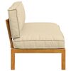 vidaXL Set de canapea Simplu Bej 120 x 92 x 69 cm Lemn Solid de Acacia