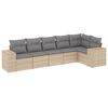 vidaXL Set canapele de grădină cu perne, 6 piese, bej, poliratan