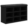 vidaXL Bancă de pantofi, negru, 82x32x50 cm, lemn prelucrat