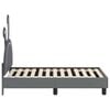 vidaXL Cadru de pat pentru copii cu spătar Gri deschis 70 x 140 cm PU