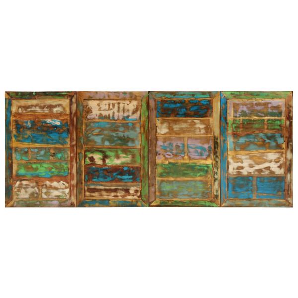 vidaXL Masă de bucătărie, 220x90x77 cm, lemn masiv reciclat