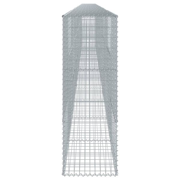 vidaXL Coș gabion cu capac, 1200x50x150 cm, fier galvanizat