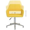 vidaXL Scaun de birou pivotant, galben, material textil