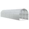 vidaXL Căsuță pentru pui Argintiu 1000 x 200 x 200 cm Oțel Galvanizat