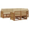 vidaXL Set de canapele de exterior 6 buc. natural