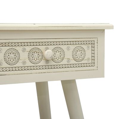 vidaXL Masă consolă cu 2 sertare sculptate, gri, 80x40x77,8 cm, lemn