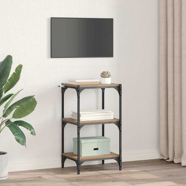 vidaXL Dulap pentru cărți stejar artizanal 40 x 33 x 70,5 cm