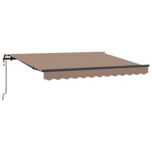 vidaXL Copertină retractabilă Gri taupe 400 &times; 350 cm