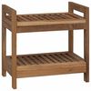 vidaXL Raft pentru baie natural 45 x 30 x 45 cm Lemn solid de tec