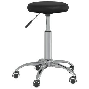 vidaXL Scaun de birou pivotant, negru, piele ecologică