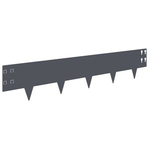 vidaXL Margine pentru gazon 20 pcs 100 x 20 cm Oțel Antracit