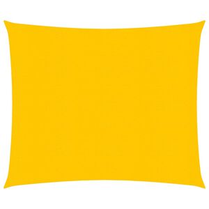 vidaXL P&acirc;nză parasolar, galben, pătrat, 5x5, m HDPE, 160 g/m&sup2;