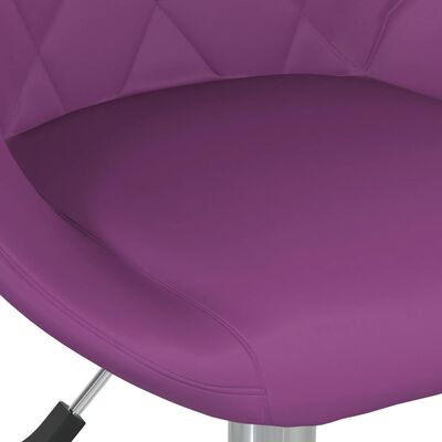 vidaXL Scaune de masă pivotante, 4 buc, violet, piele ecologică