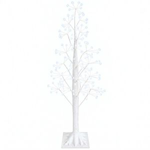 vidaXL Brad de Crăciun tip stea Alb 17 x 17 x 120 cm Plastic