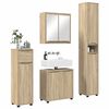 vidaXL Set de mobilier pentru baie 4 pcs Stejar Sonoma Lemn compozit