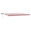 vidaXL Copertină retractabilă Roșu și Alb 600 &times; 300 cm