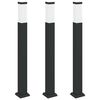 vidaXL St&acirc;lpi iluminatori 3 buc 80 cm Negru IP44