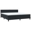 vidaXL Pat box spring cu saltea, negru, 180x210 cm, catifea