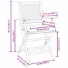 vidaXL Scaun pliant 2 pcs Gri 49 x 57.5 x 92cm Lemn masiv de acacia