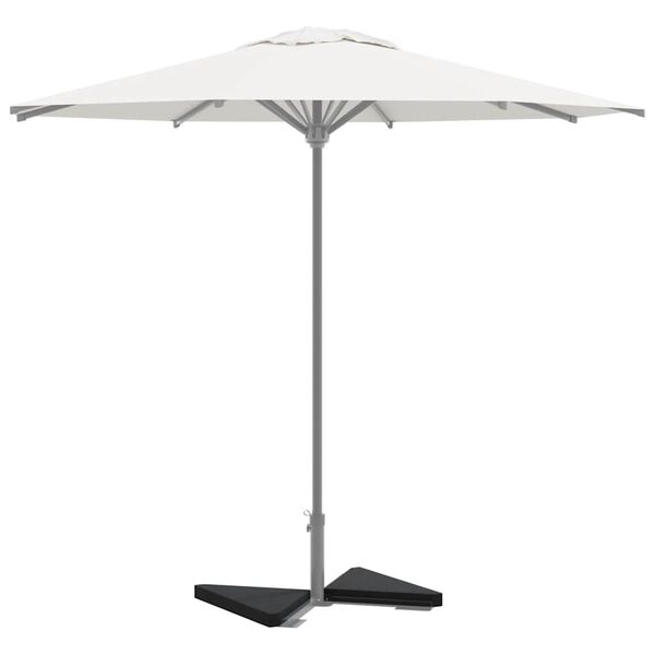 vidaXL Plăci cu greutate umbrelă 2 buc Granit Negru Triunghiular 14 kg