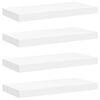 vidaXL Rafturi de perete suspendate, 4 buc., alb, 50x23,5x3,8 cm, MDF