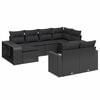 vidaXL Set canapele de grădină cu perne, 10 piese, negru, poliratan