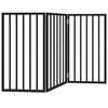 vidaXL Poartă pentru c&acirc;ini pliabilă 3 panouri negru, 150 cm, lemn plop