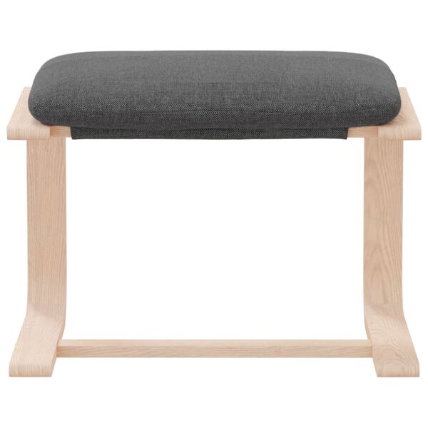 vidaXL Taburet, gri &icirc;nchis, 51x41x40 cm, material textil