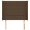 vidaXL Tăblie de pat cu aripioare maro &icirc;nchis 83x23x118/128 cm textil