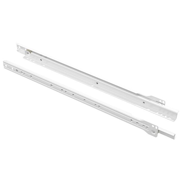 vidaXL Glisieră de sertar 2 pcs Alb 450 mm Oțel