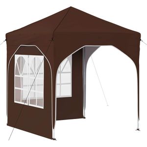 vidaXL Cort de Petrecere Pop-up 192 x 192 x 245 cm Maro