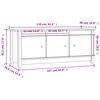 vidaXL Dulap pentru pantofi, alb, 110x38x45,5 cm, lemn masiv pin